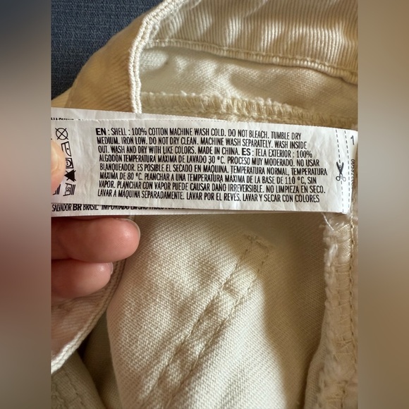 Forever 21 Denim Mini Skirt Women’s SZ L Orange Tie Dye Button Front Pockets Y2K - Picture 5 of 7